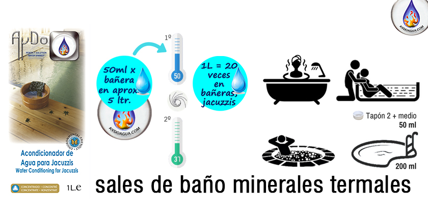 Sales de baño minerales eco detox termal-aydoagua.com