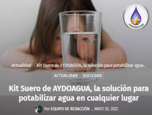 Kit Suero de AYDOAGUA, la solución para potabilizar agua en cualquier lugar