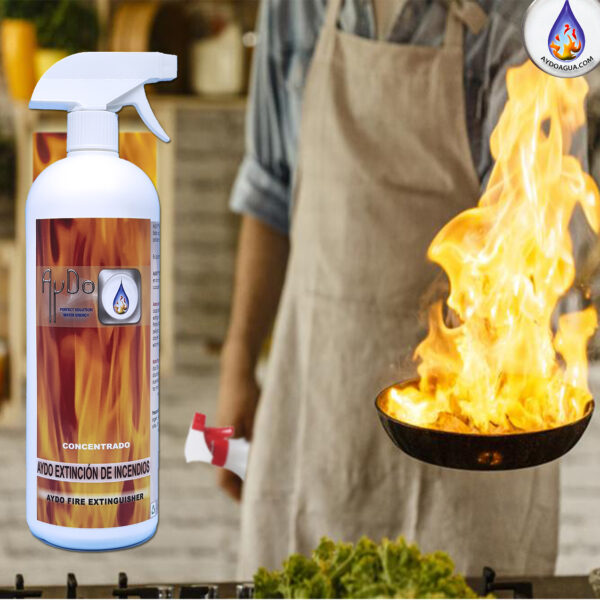 Extintor ecologico concentrado casa fuego sarten -aydoagua