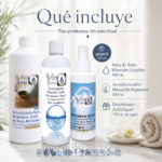 Qué incluye el Kit Spa en Casa AyDoAgua: sales minerales líquidas, acondicionador y desodorante de regalo