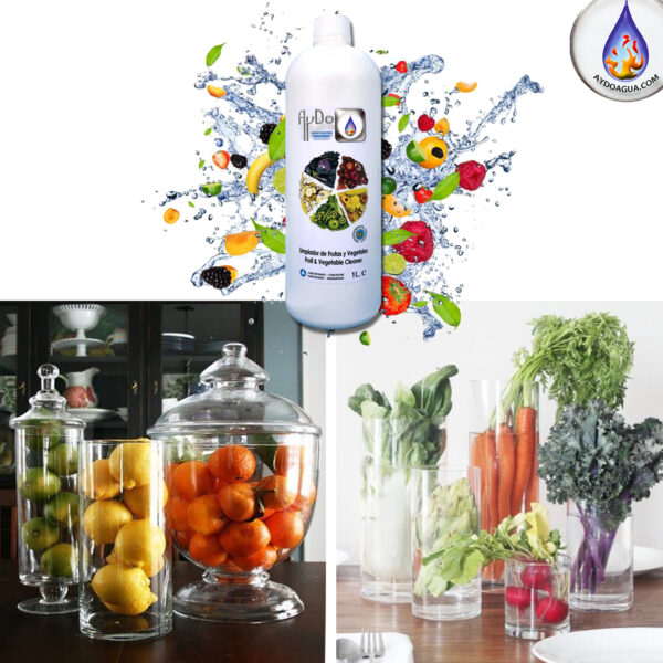 Desinfectante base de lejía para frutas, verduras y agua de beber