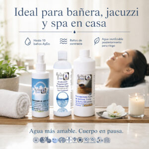 Kit Spa en Casa AyDoAgua para bañera, jacuzzi y baños de contraste con hasta 10 baños