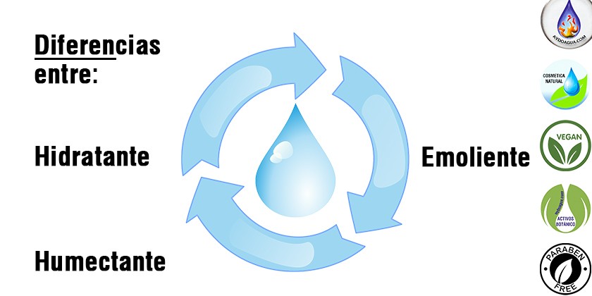 Diferencia entre hidratante, humectante y emoliente-aydoagua