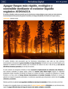 Apagar fuegos mas rapido, ecologico y sostenible con el extintor liquido orgánico AYDOAGUA Prensa
