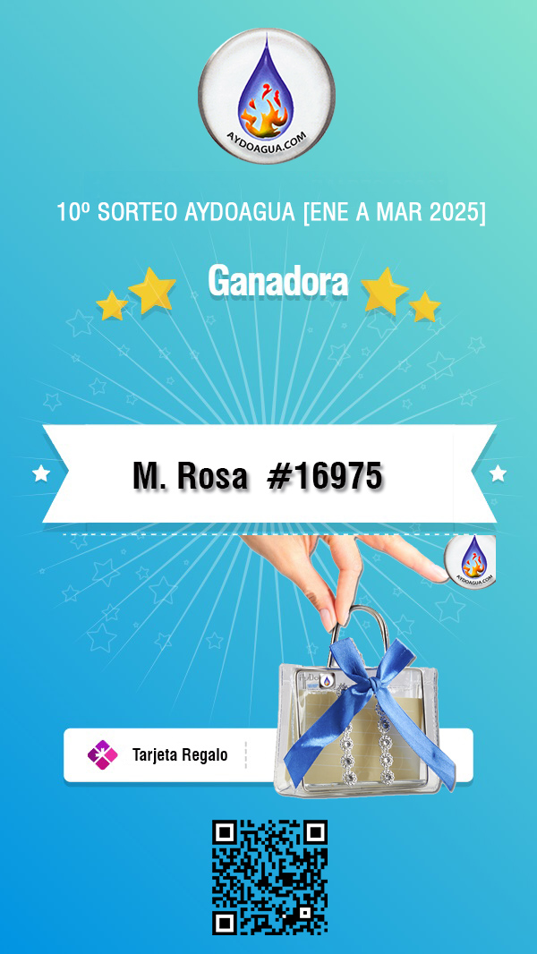 GANADORA 10 SORTEO AYDOAGUA_Marz 2025_M.Rosa