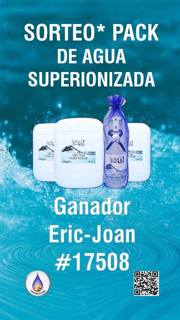 Ganador 1 Sorteo AYDOAGUA PACK AGUA AYDO_Julio 2025