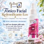 Tónico Facial Redensificante Eco AyDoAgua 100 mL con 11 bioingredientes para frescor facial en invierno, calefacción y sofocos