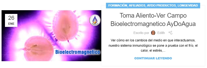 Toma aliento - Ver campo bioelectromagnetico aydoagua Blog