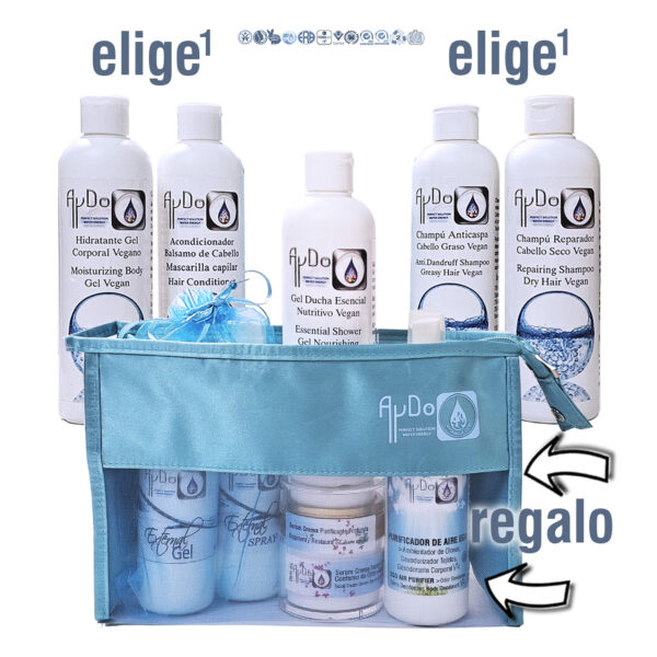 Kit Neceser Cosmetica e Higiene unisex 8 ecofriendly Regalo aydoagua