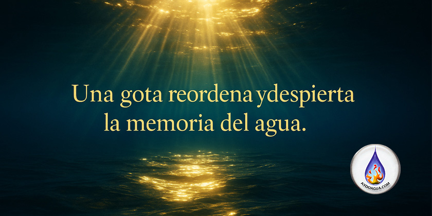 Interesante K Decir – Una gota reordena y despierta la memoria del agua.