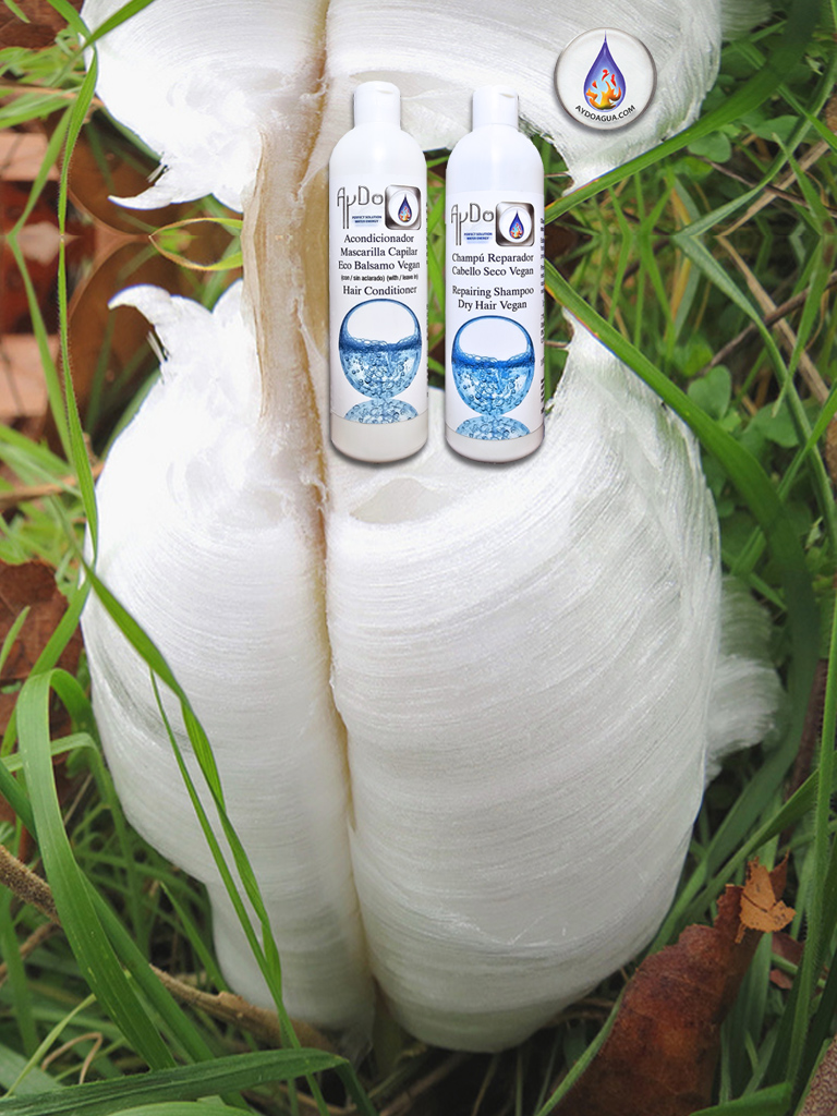 Flores de hielo por capilaridad (ice hair) junto al Kit Cabello Reparador Microbioma Capilar AyDoAgua para caída estacional del pelo.