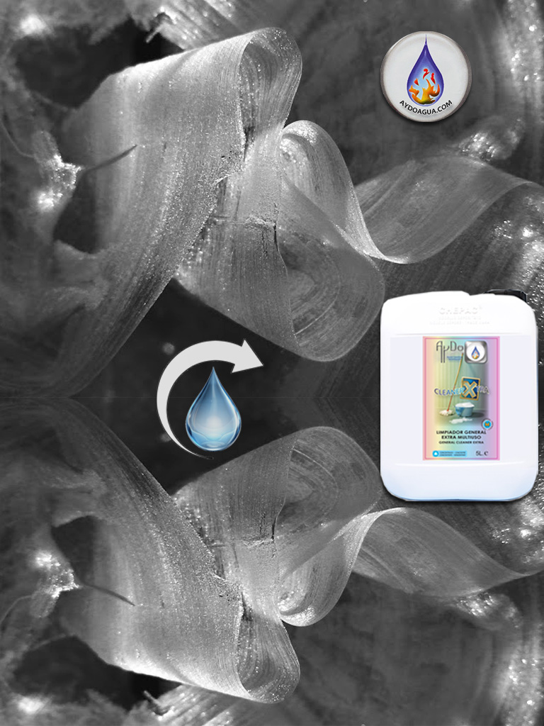 Flores de hielo tipo “ice ribbon” (cinta de hielo) con AyDoAgua Cleaner Xtra, limpieza eco inspirada en biomímesis.
