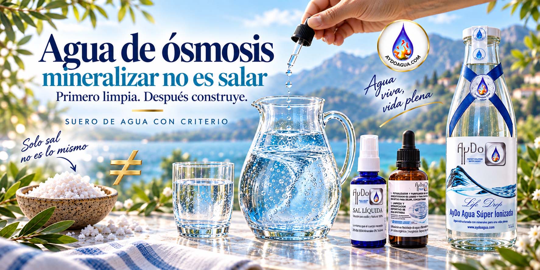 Agua de ósmosis: mineralizar no es salar y preparar Suero de Agua AyDoAgua